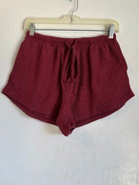 Ekouaer - Red Waffle Knit Lounge Shorts